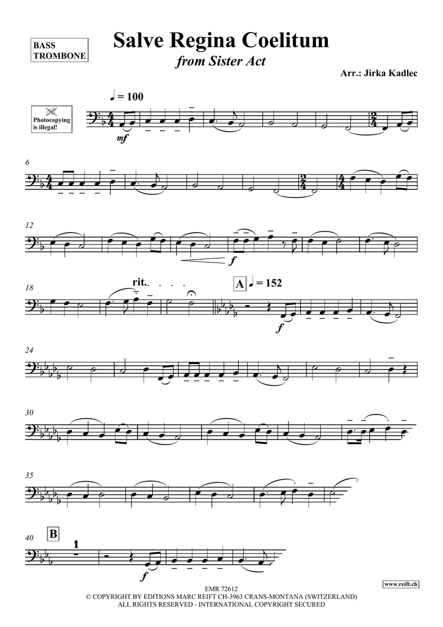 Salve Regina Coelitum Salve Regina Coelitum Bass Trombone scores gallery preview page 3