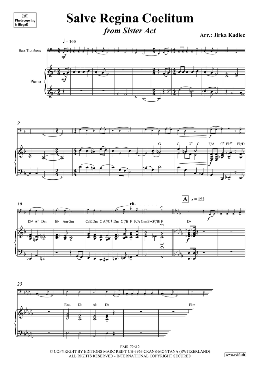 Salve Regina Coelitum Salve Regina Coelitum Bass Trombone scores gallery preview page 4