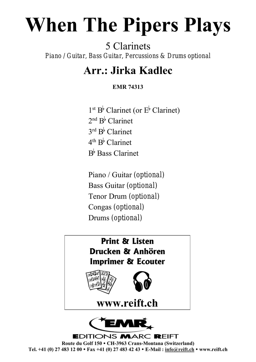 When The Pipers Plays When The Pipers Plays Clarinet Quintet scores gallery preview page 2