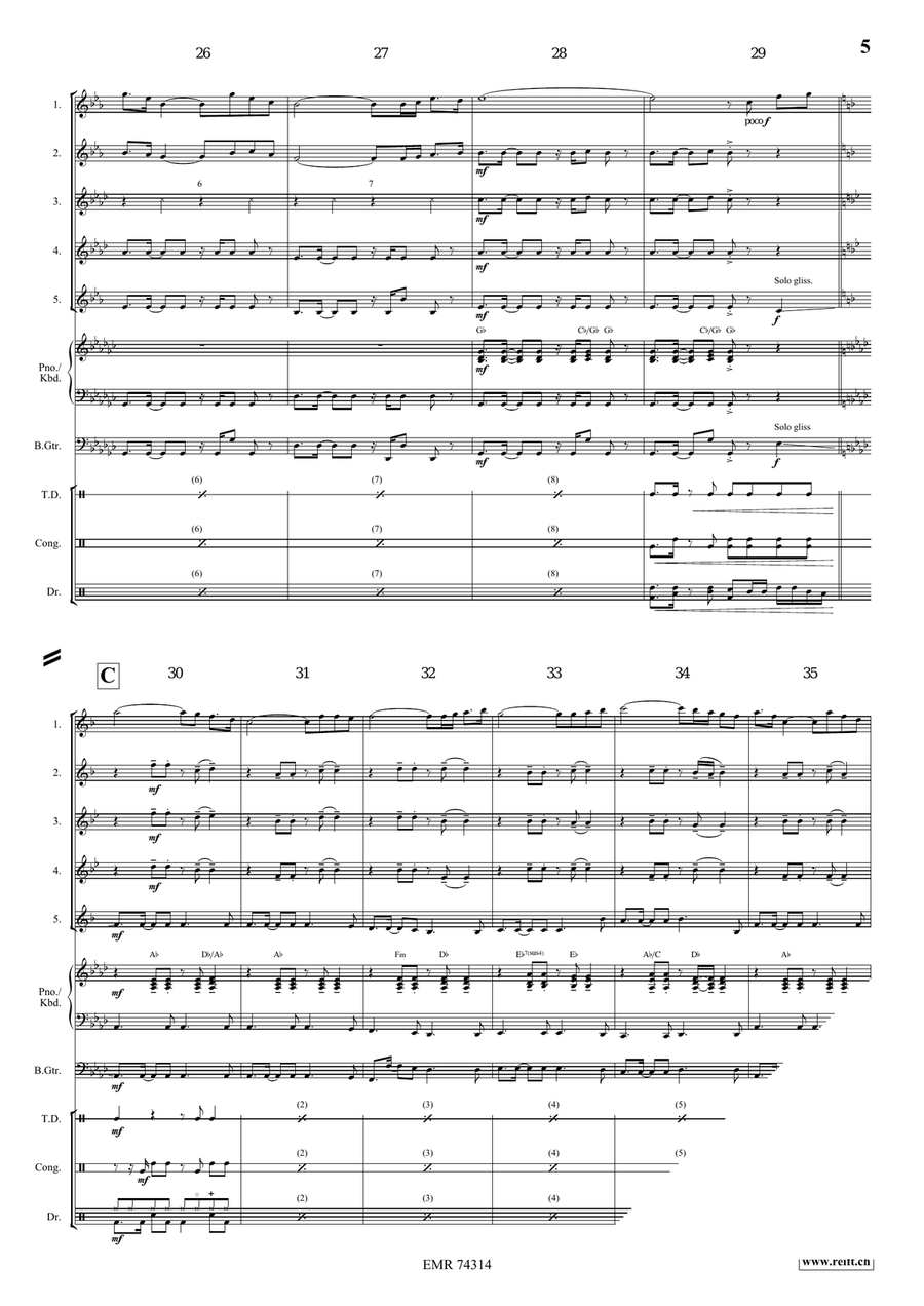 When The Pipers Plays When The Pipers Plays Saxophone Quintet scores gallery preview page 5