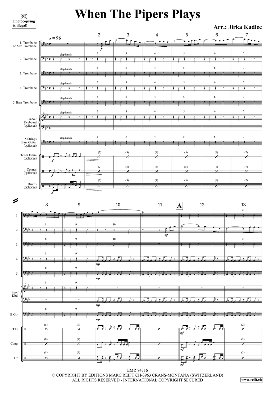 When The Pipers Plays When The Pipers Plays Trombone scores gallery preview page 3