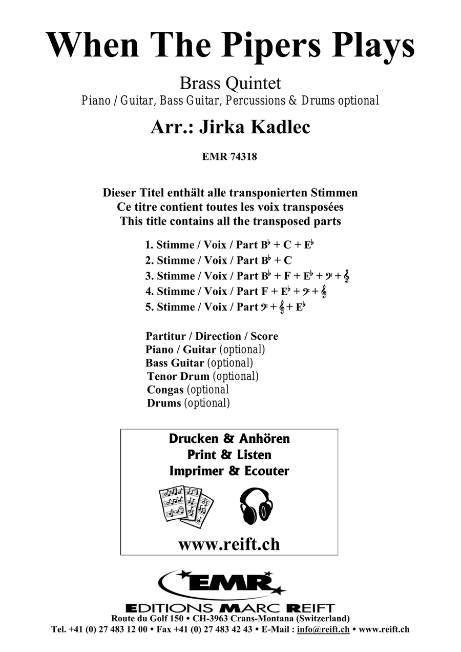 When The Pipers Plays When The Pipers Plays Brass Quintet scores gallery preview page 2