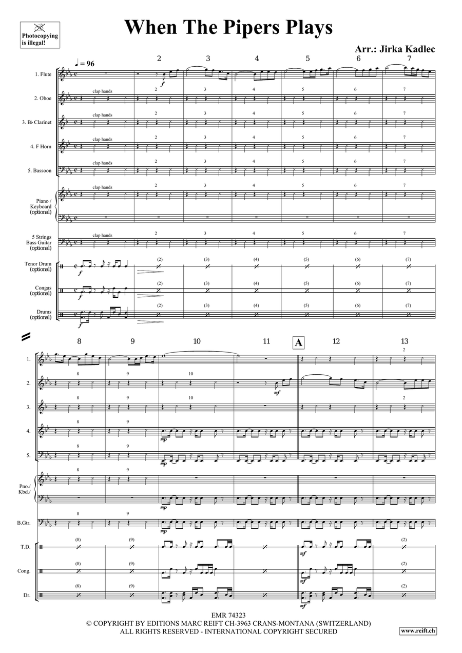 When The Pipers Plays When The Pipers Plays Woodwind Quintet scores gallery preview page 3