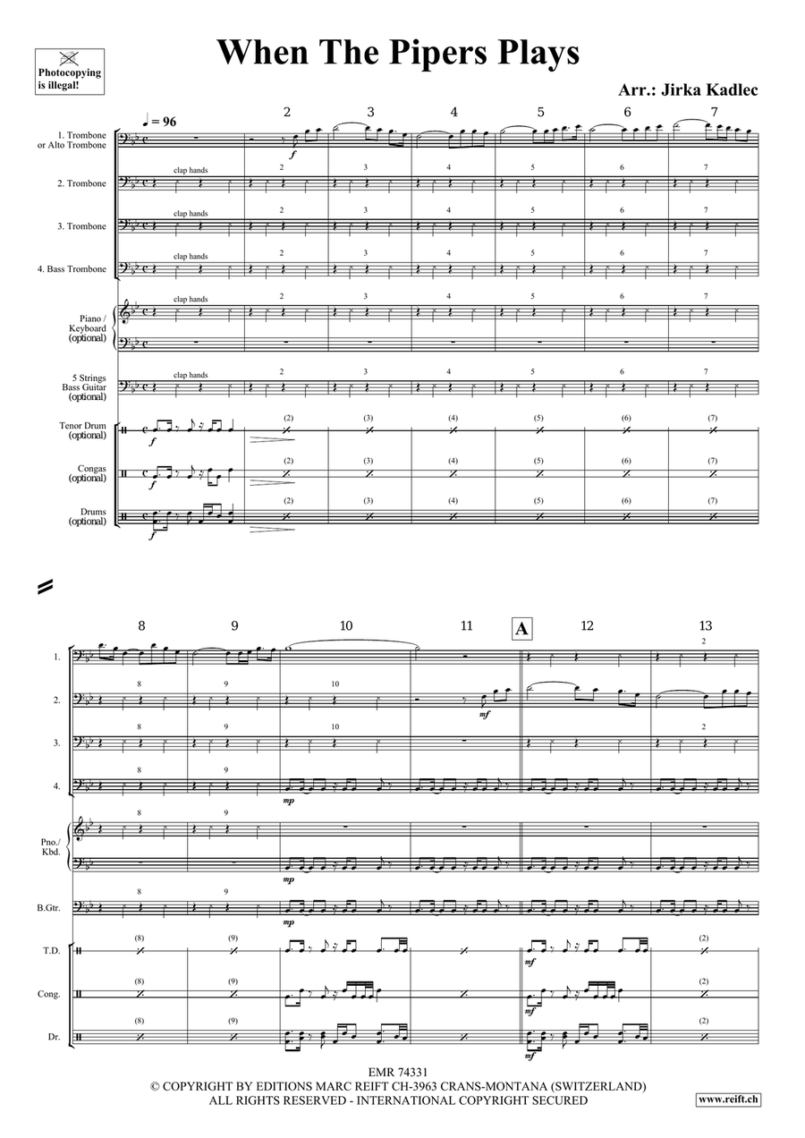 When The Pipers Plays When The Pipers Plays Trombone Quartet scores gallery preview page 3