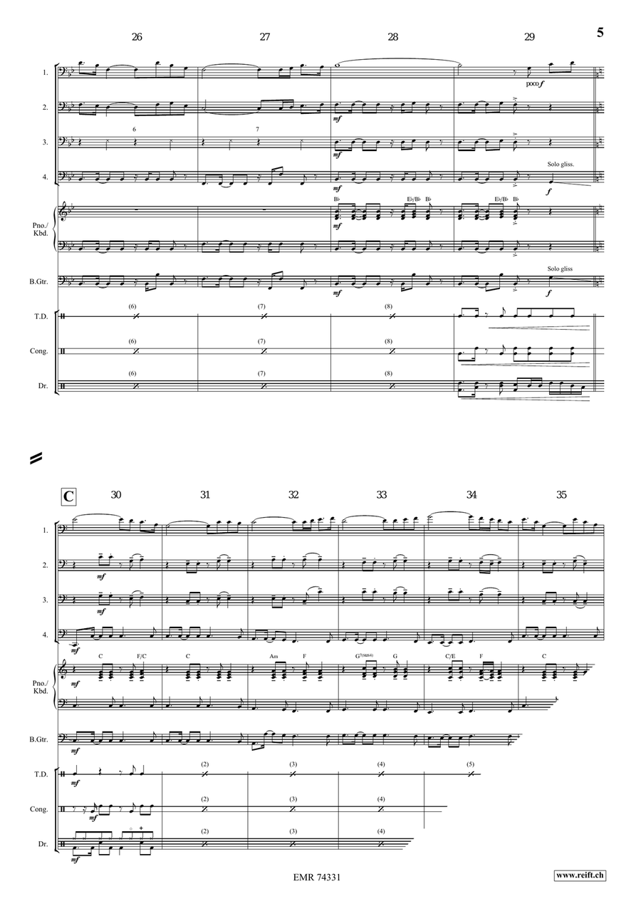 When The Pipers Plays When The Pipers Plays Trombone Quartet scores gallery preview page 5