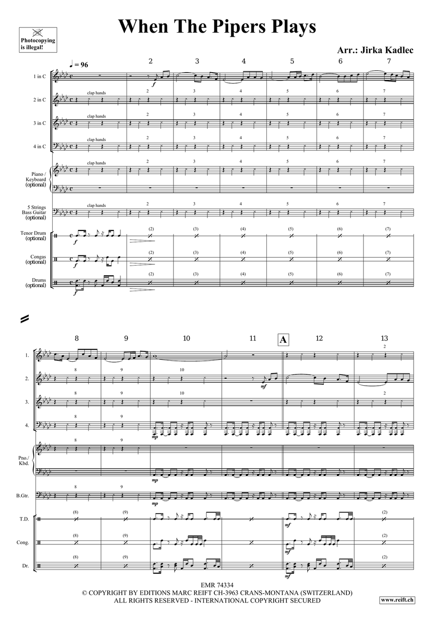 When The Pipers Plays When The Pipers Plays Woodwind Quartet scores gallery preview page 3