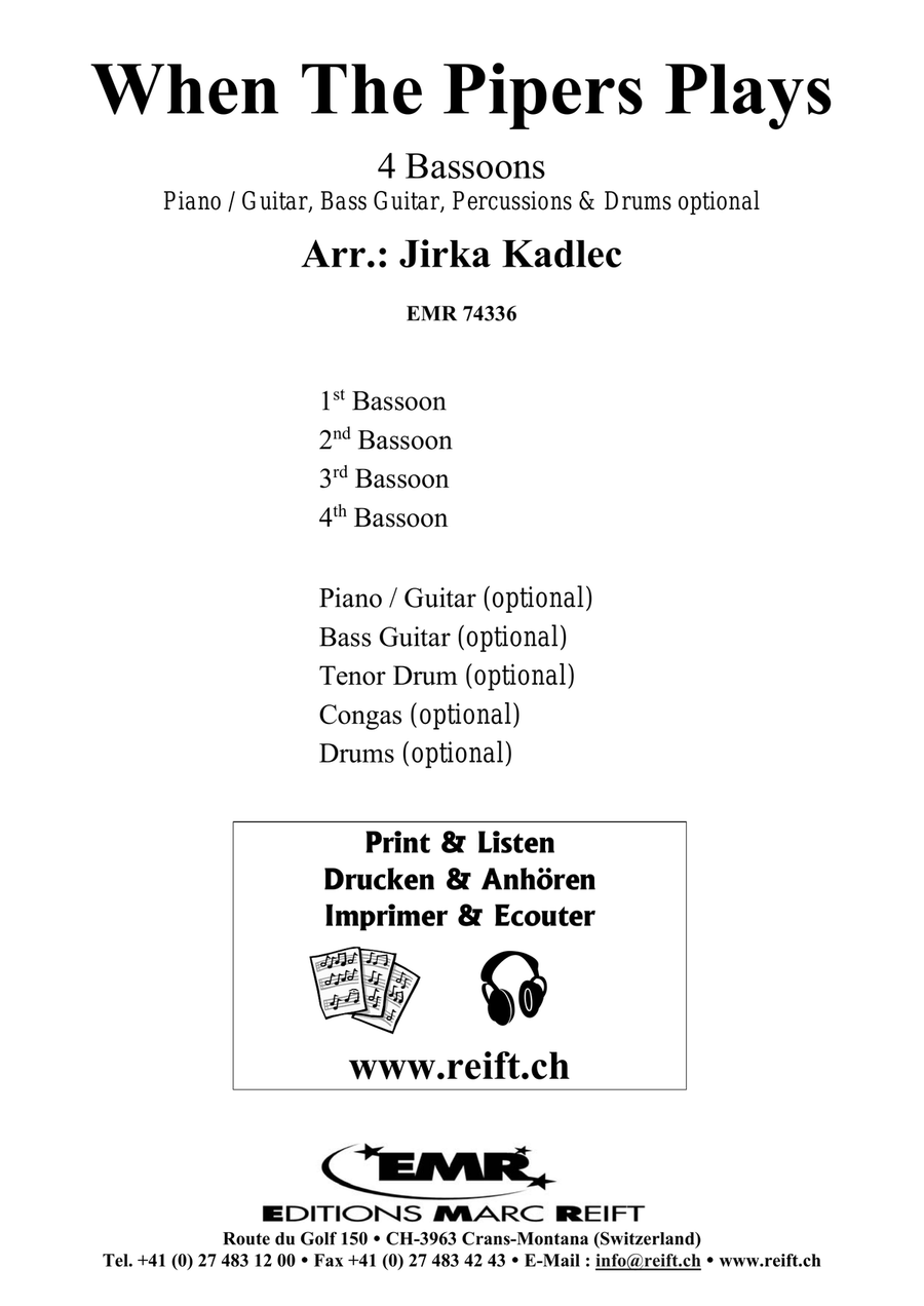 When The Pipers Plays When The Pipers Plays Bassoon Quartet scores gallery preview page 2