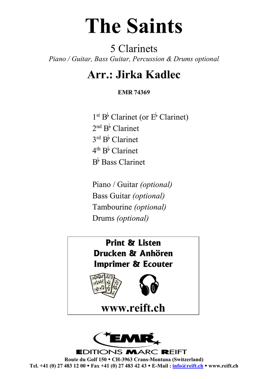 The Saints The Saints Clarinet Quintet scores gallery preview page 2