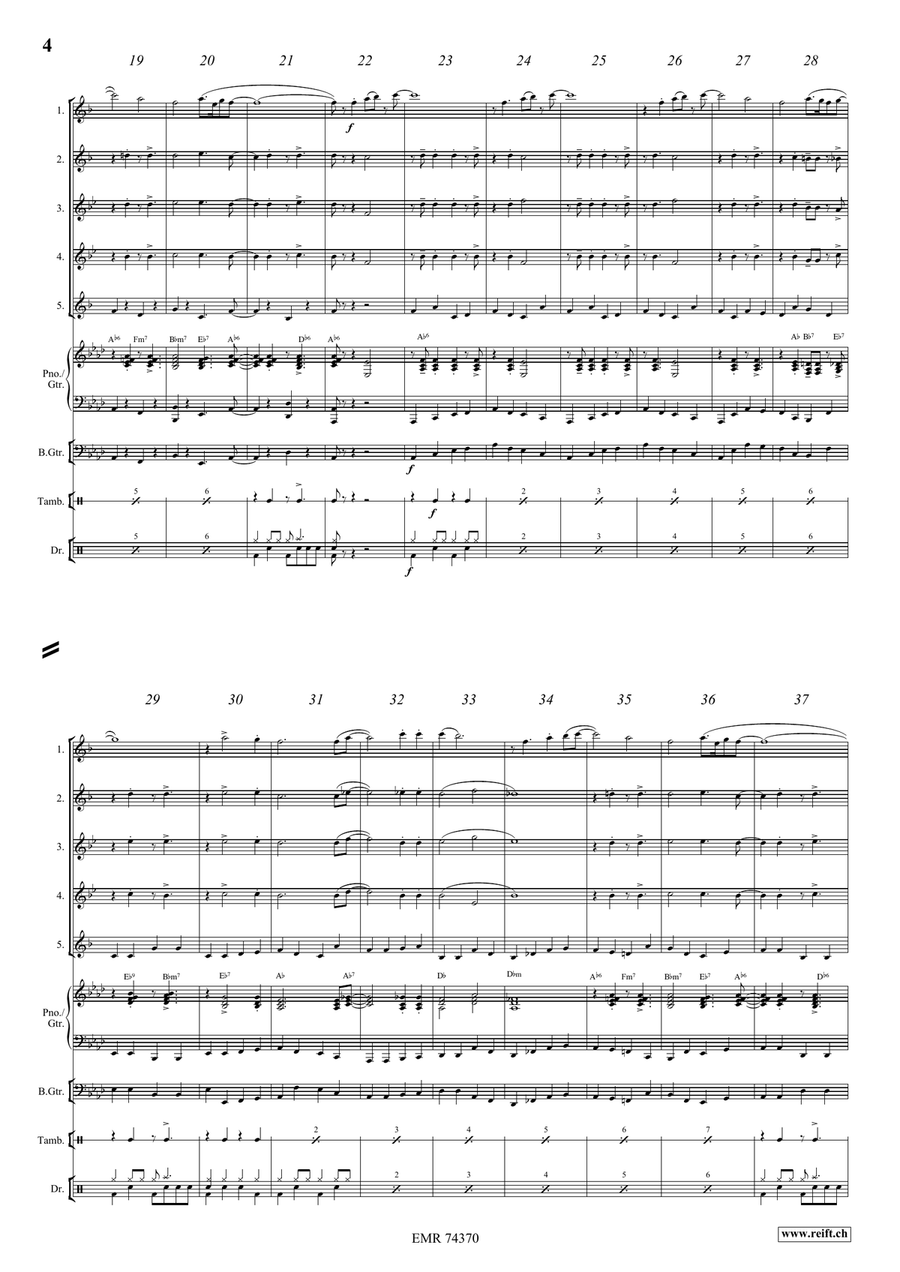 The Saints The Saints Saxophone Quintet scores gallery preview page 4