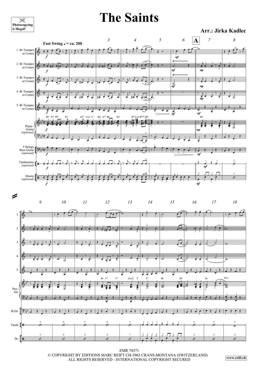 The Saints The Saints Cornet scores gallery preview page 3