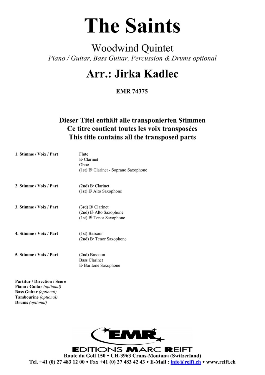 The Saints The Saints Woodwind Quintet scores gallery preview page 2