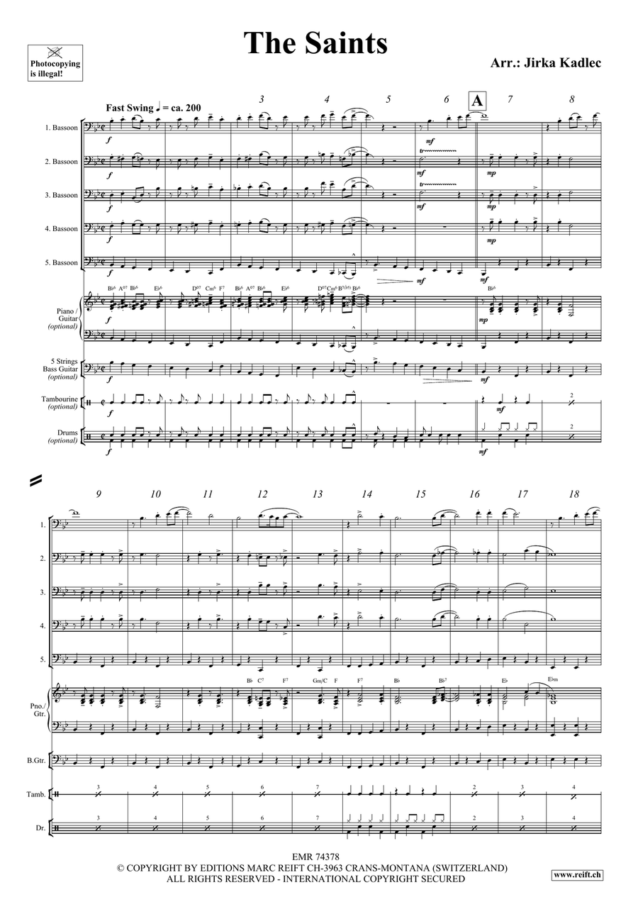 The Saints The Saints Bassoon scores gallery preview page 3