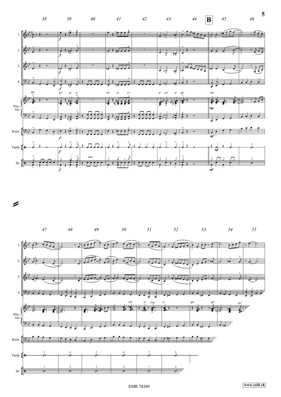 The Saints The Saints Brass Quartet scores gallery preview page 5