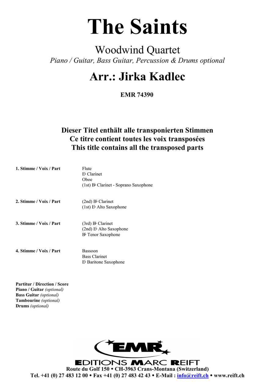 The Saints The Saints Woodwind Quartet scores gallery preview page 2