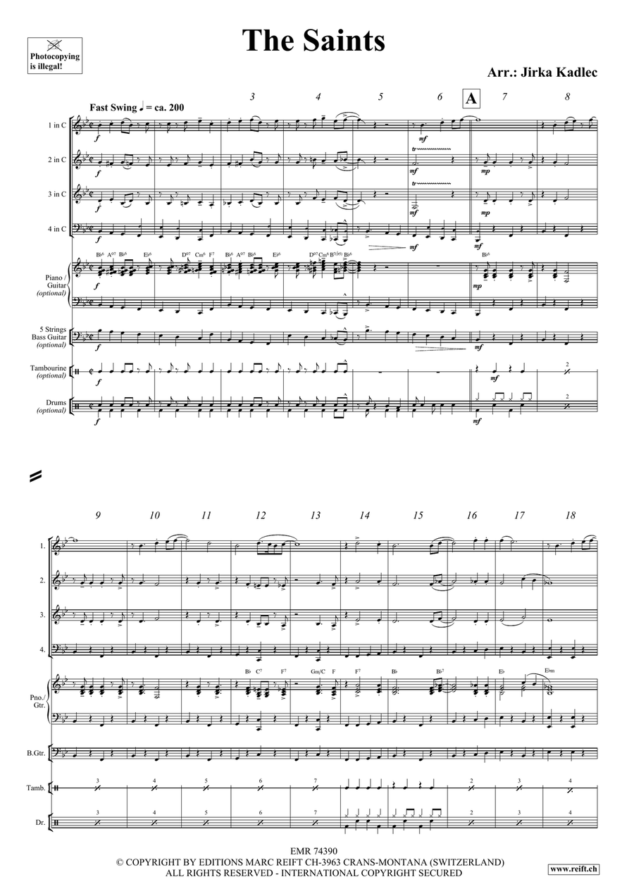 The Saints The Saints Woodwind Quartet scores gallery preview page 3