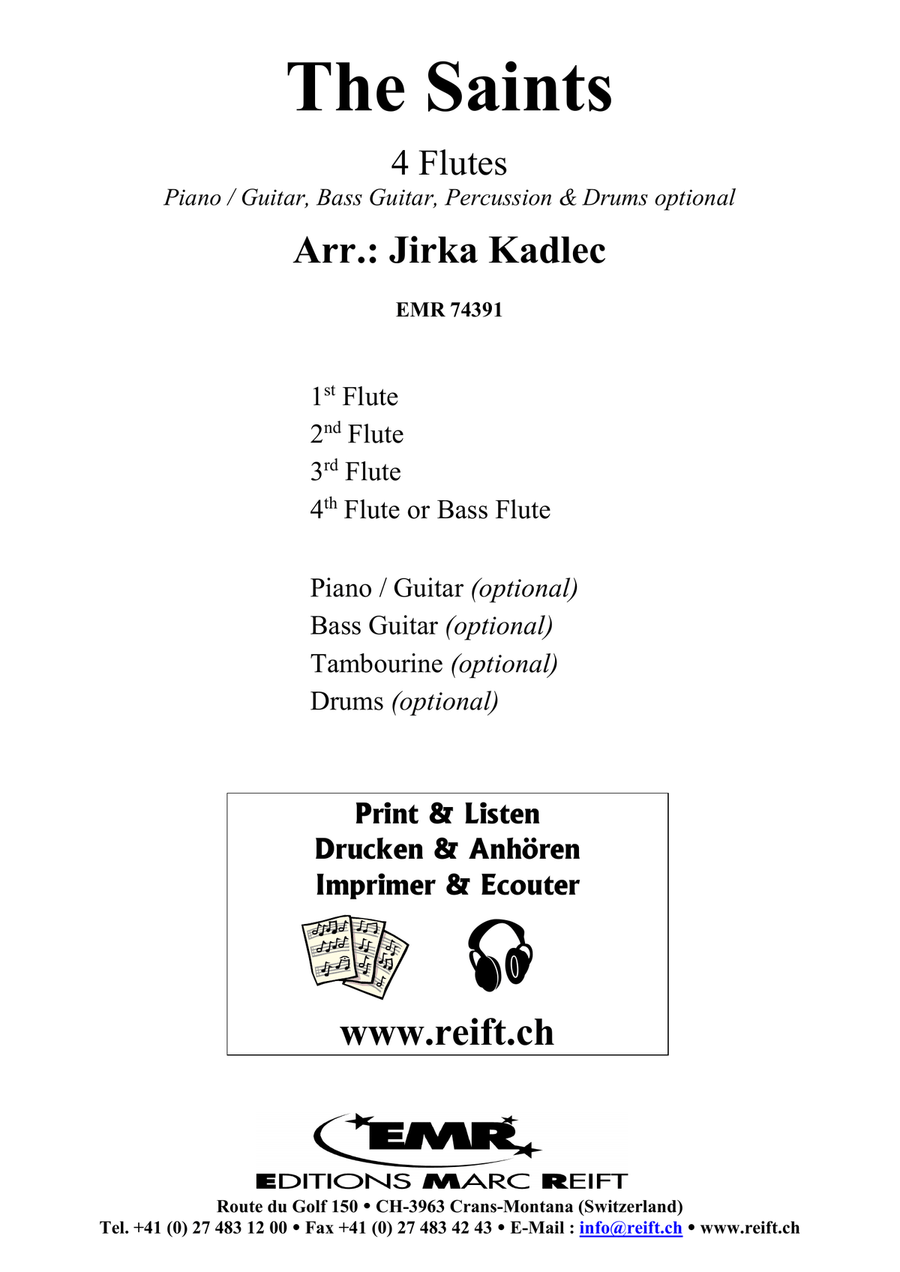 The Saints The Saints Flute Quartet scores gallery preview page 2
