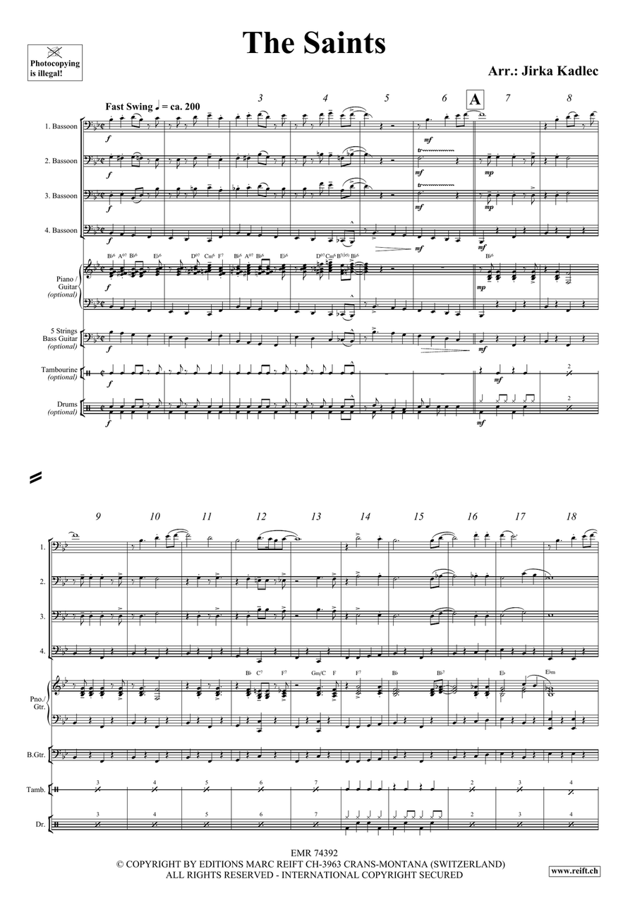 The Saints The Saints Bassoon Quartet scores gallery preview page 3