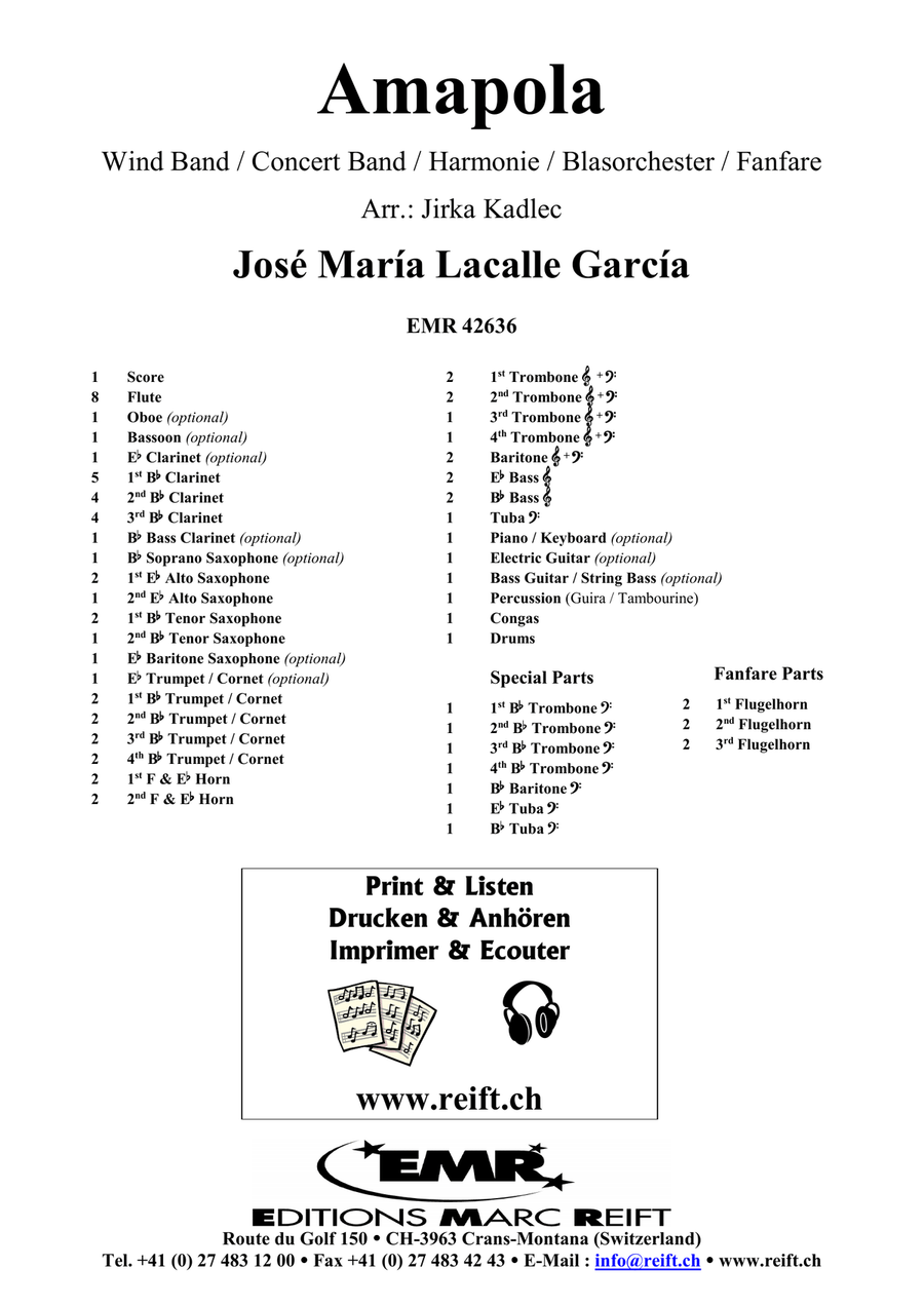 Amapola Amapola Concert Band scores gallery preview page 2