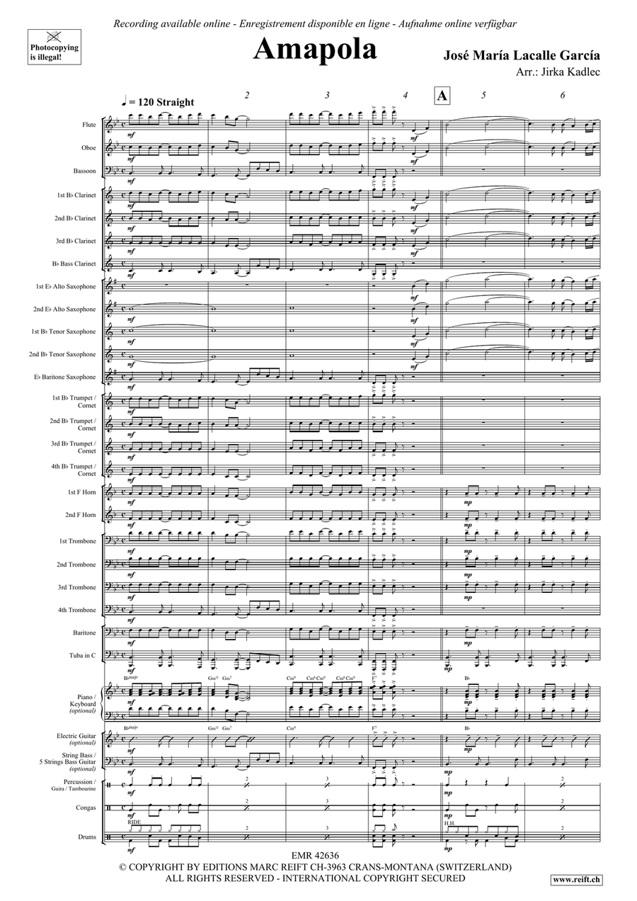 Amapola Amapola Concert Band scores gallery preview page 4