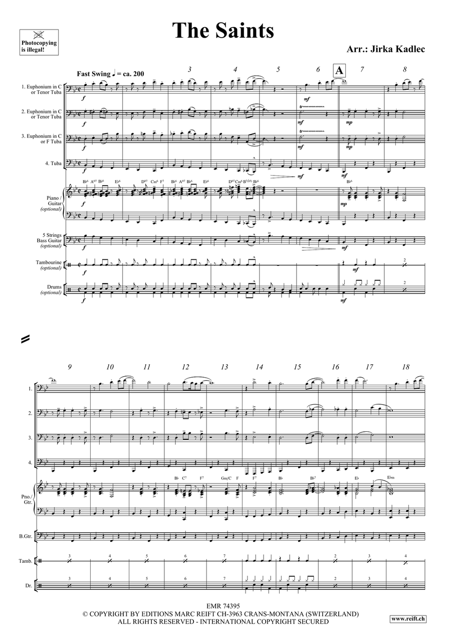The Saints The Saints Tuba Quartet scores gallery preview page 3