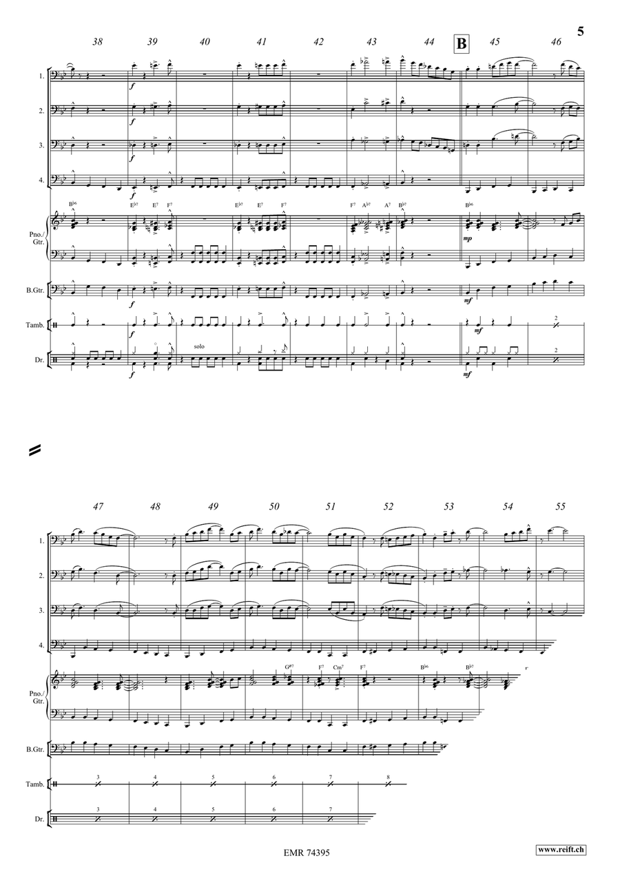 The Saints The Saints Tuba Quartet scores gallery preview page 5