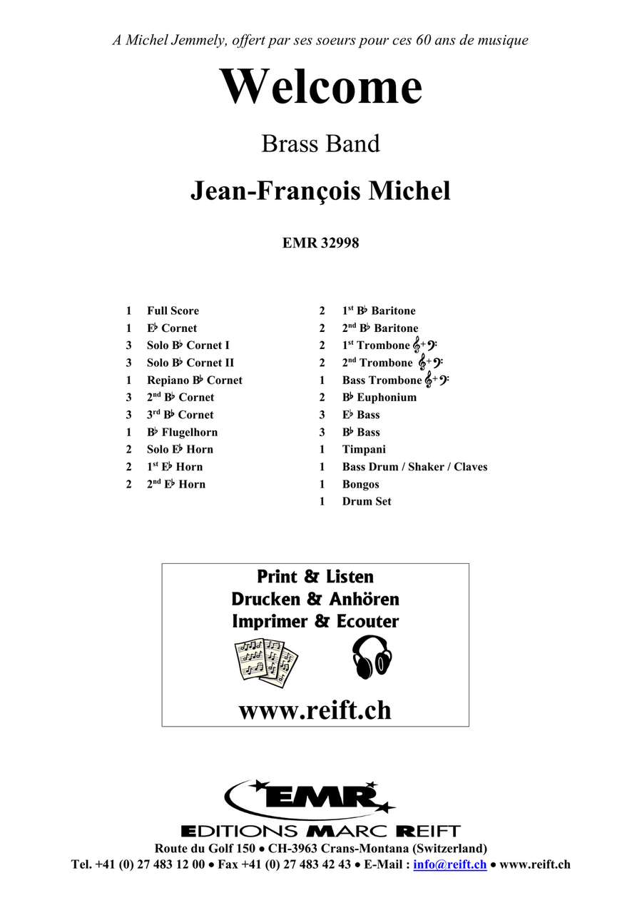 Welcome Welcome Brass Band scores gallery preview page 2