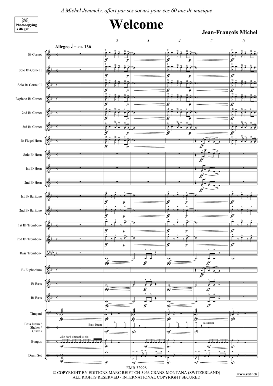 Welcome Welcome Brass Band scores gallery preview page 4