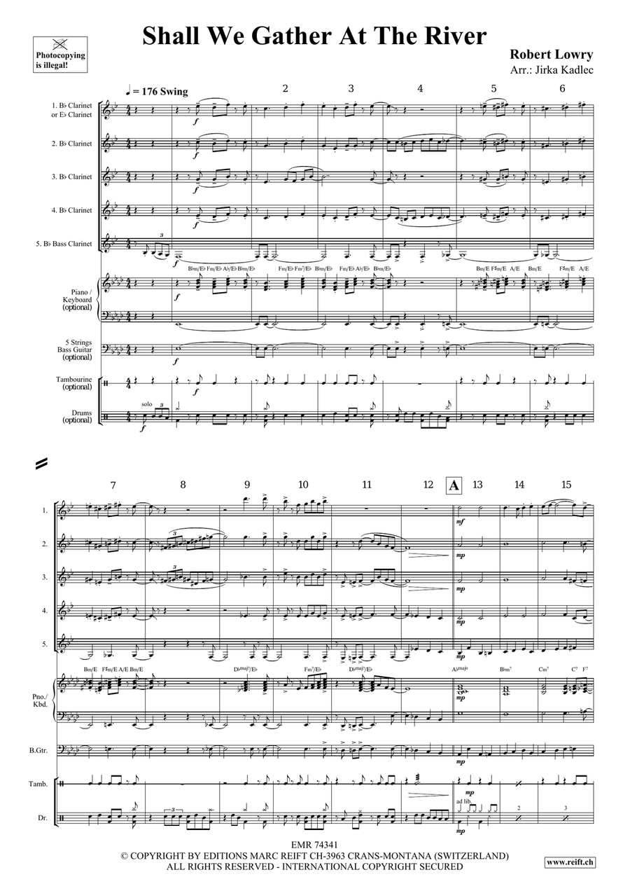 Shall We Gather At The River Clarinet Quintet scores gallery preview page 3