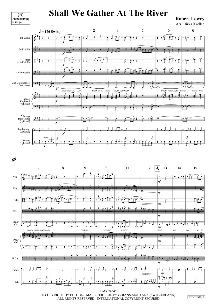 Shall We Gather At The River String Quintet scores gallery preview page 3