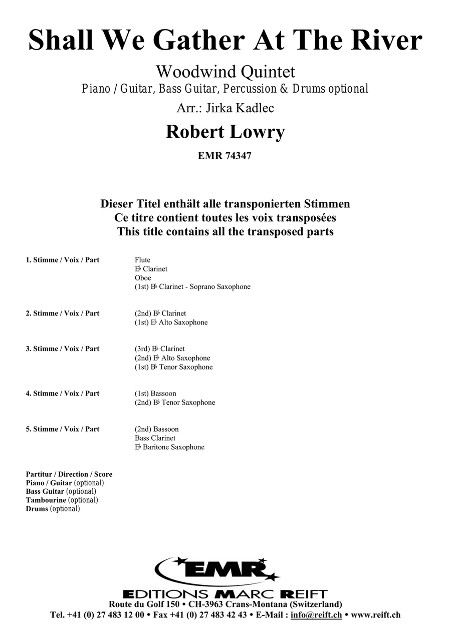Shall We Gather At The River Woodwind Quintet scores gallery preview page 2