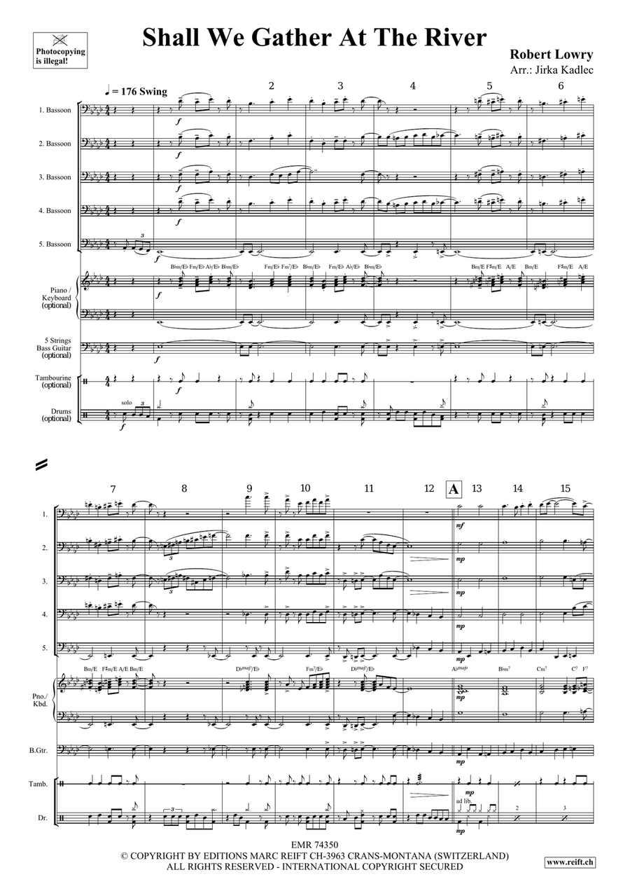 Shall We Gather At The River Bassoon scores gallery preview page 3