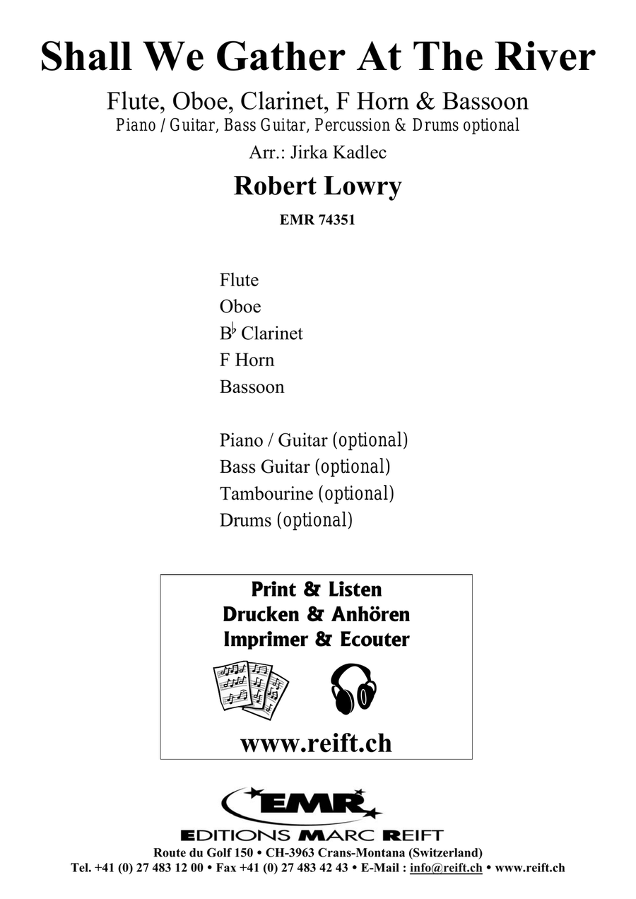 Shall We Gather At The River Woodwind Quintet scores gallery preview page 2