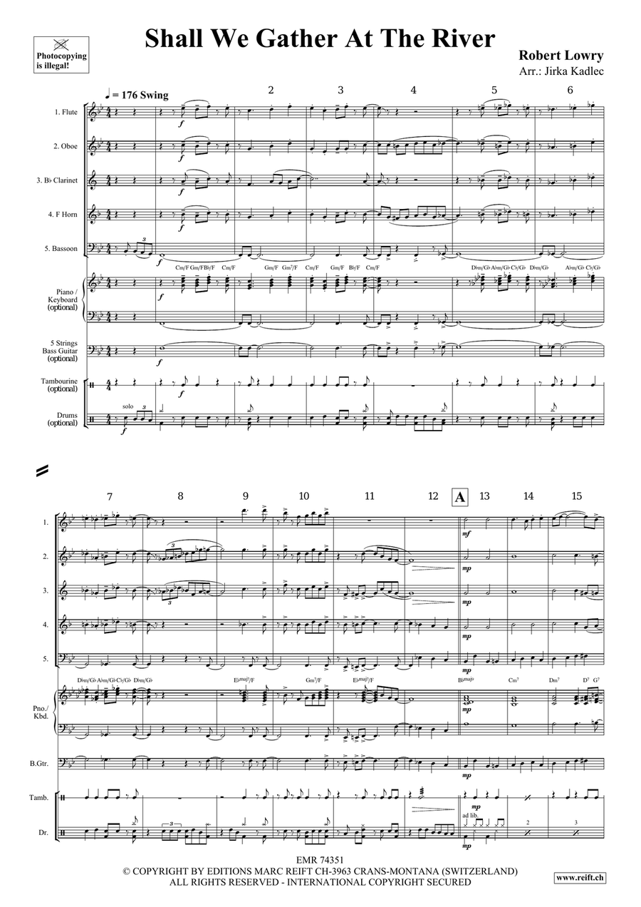Shall We Gather At The River Woodwind Quintet scores gallery preview page 3