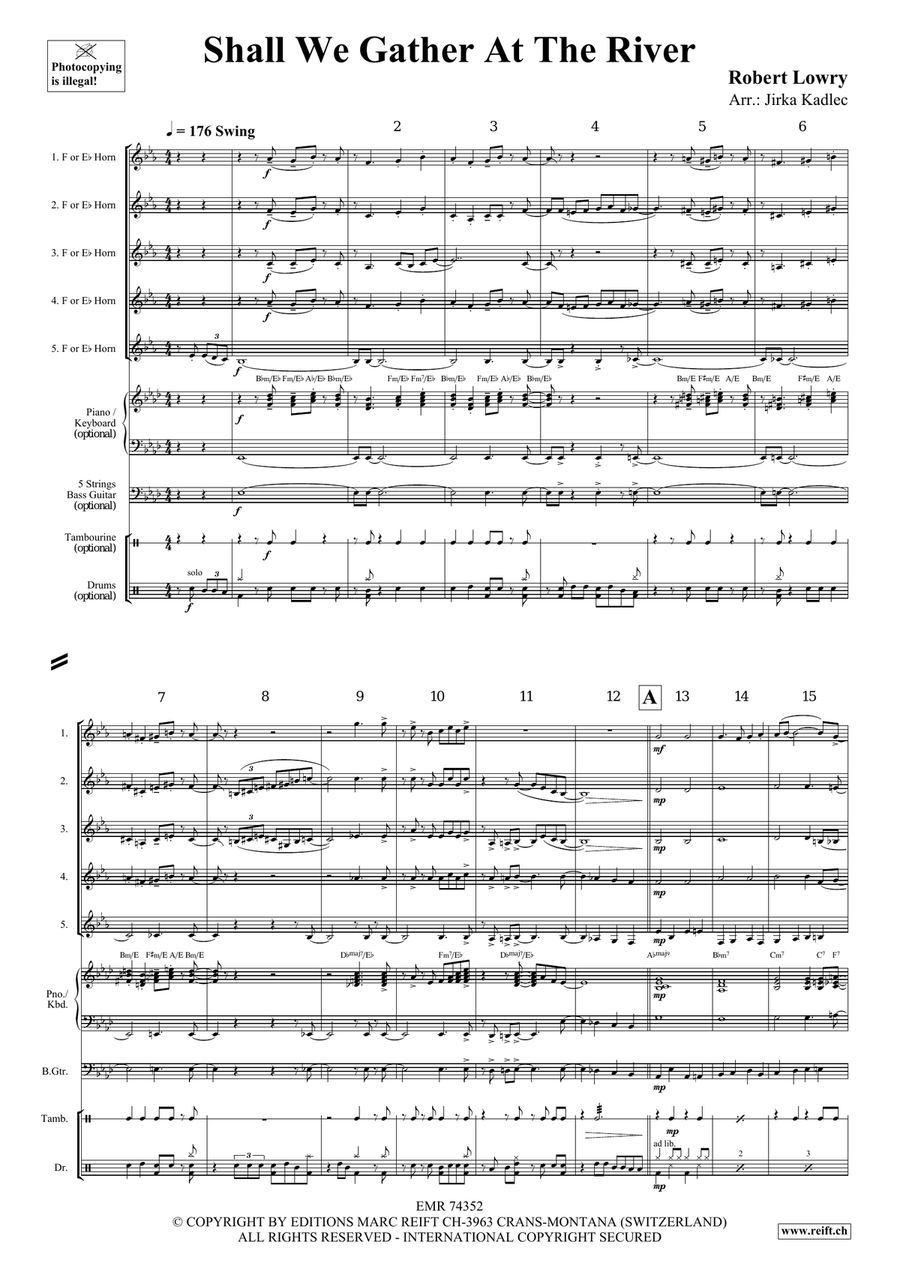 Shall We Gather At The River Horn scores gallery preview page 3