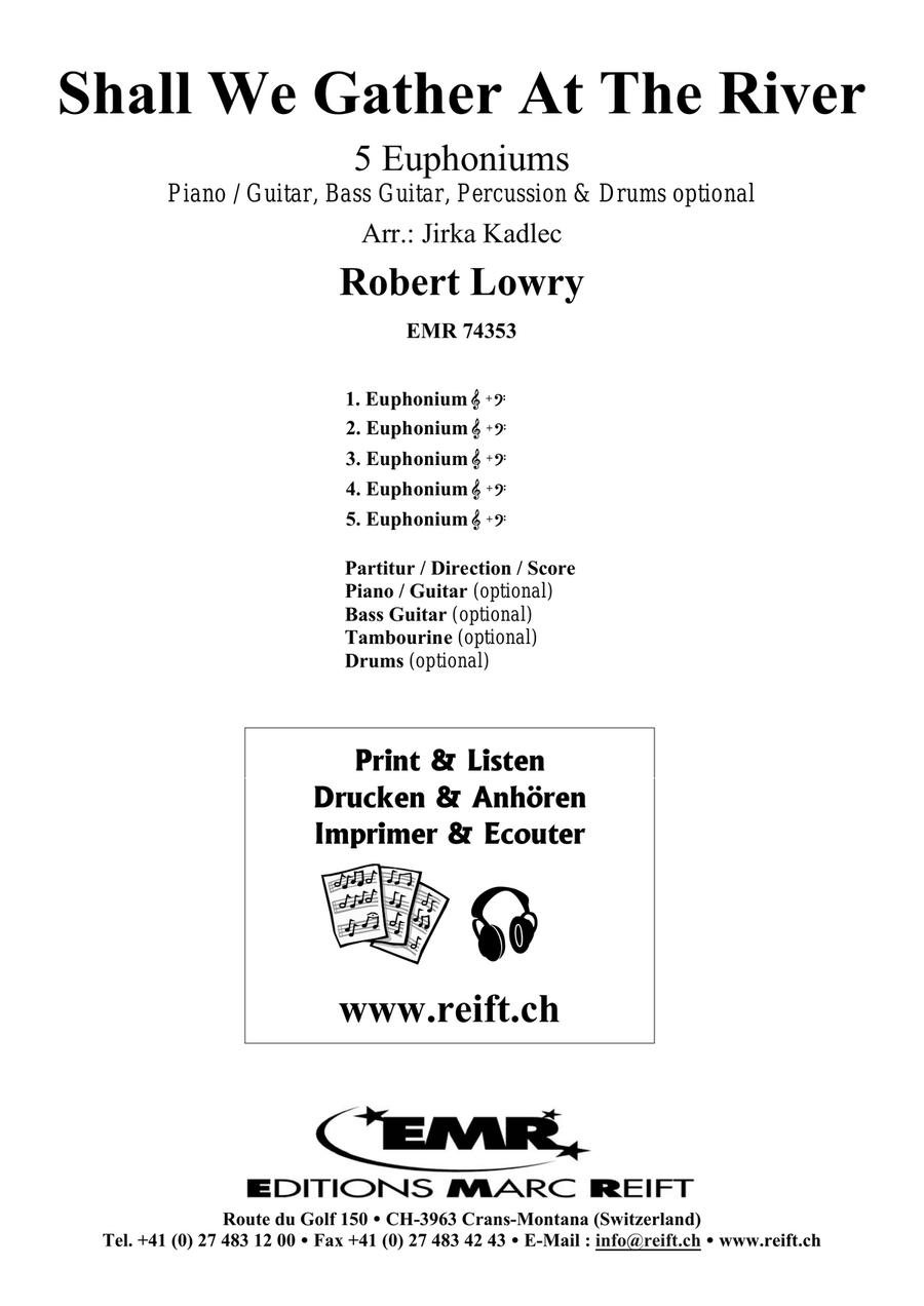 Shall We Gather At The River Euphonium Quintet scores gallery preview page 2