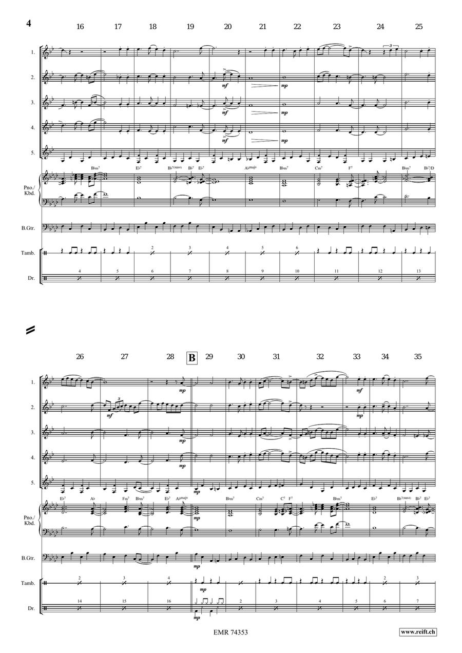 Shall We Gather At The River Euphonium Quintet scores gallery preview page 4