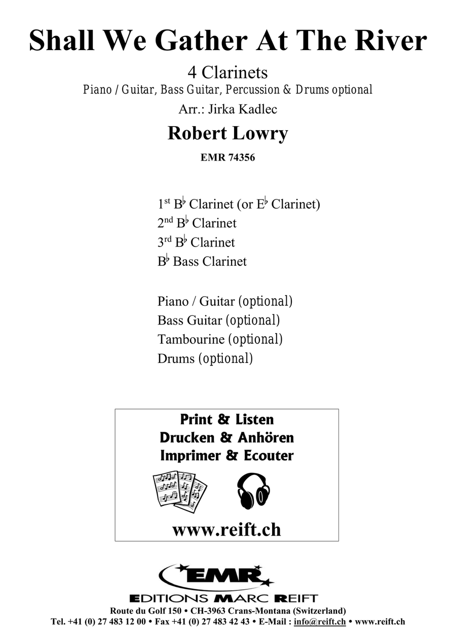 Shall We Gather At The River Clarinet Quartet scores gallery preview page 2