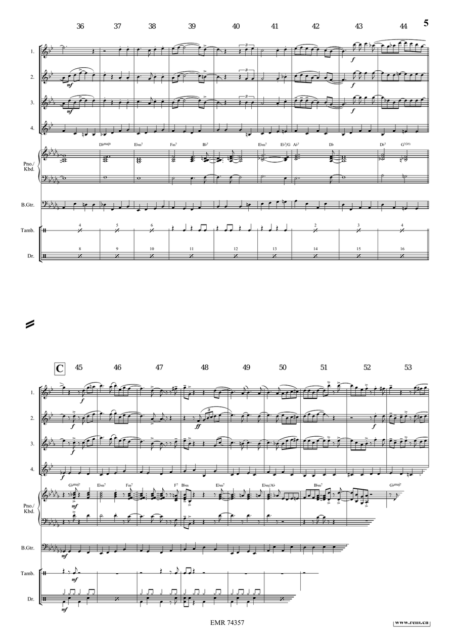Shall We Gather At The River Saxophone Quartet scores gallery preview page 5