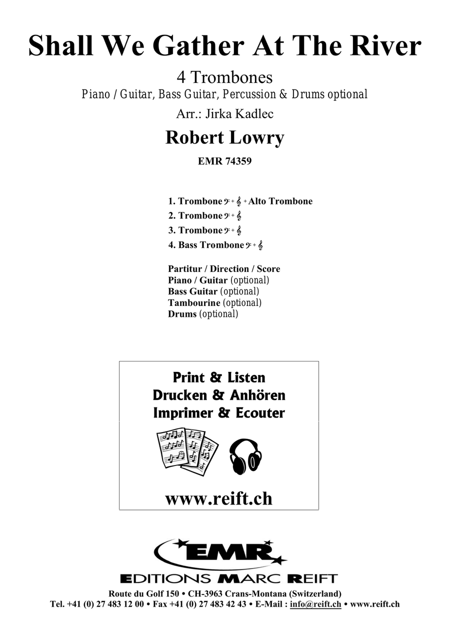 Shall We Gather At The River Trombone Quartet scores gallery preview page 2