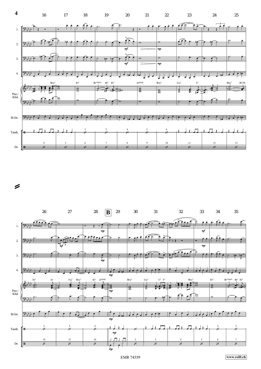 Shall We Gather At The River Trombone Quartet scores gallery preview page 4