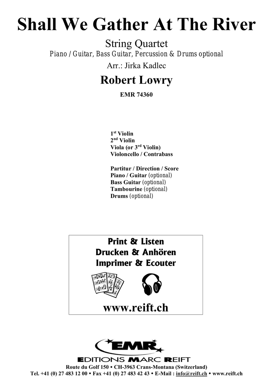 Shall We Gather At The River String Quartet scores gallery preview page 2