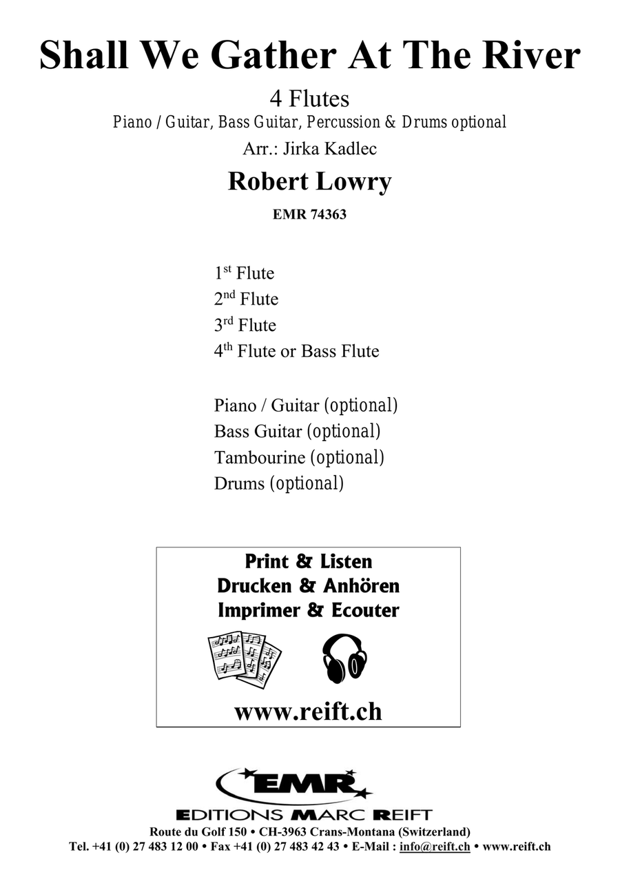 Shall We Gather At The River Flute Quartet scores gallery preview page 2