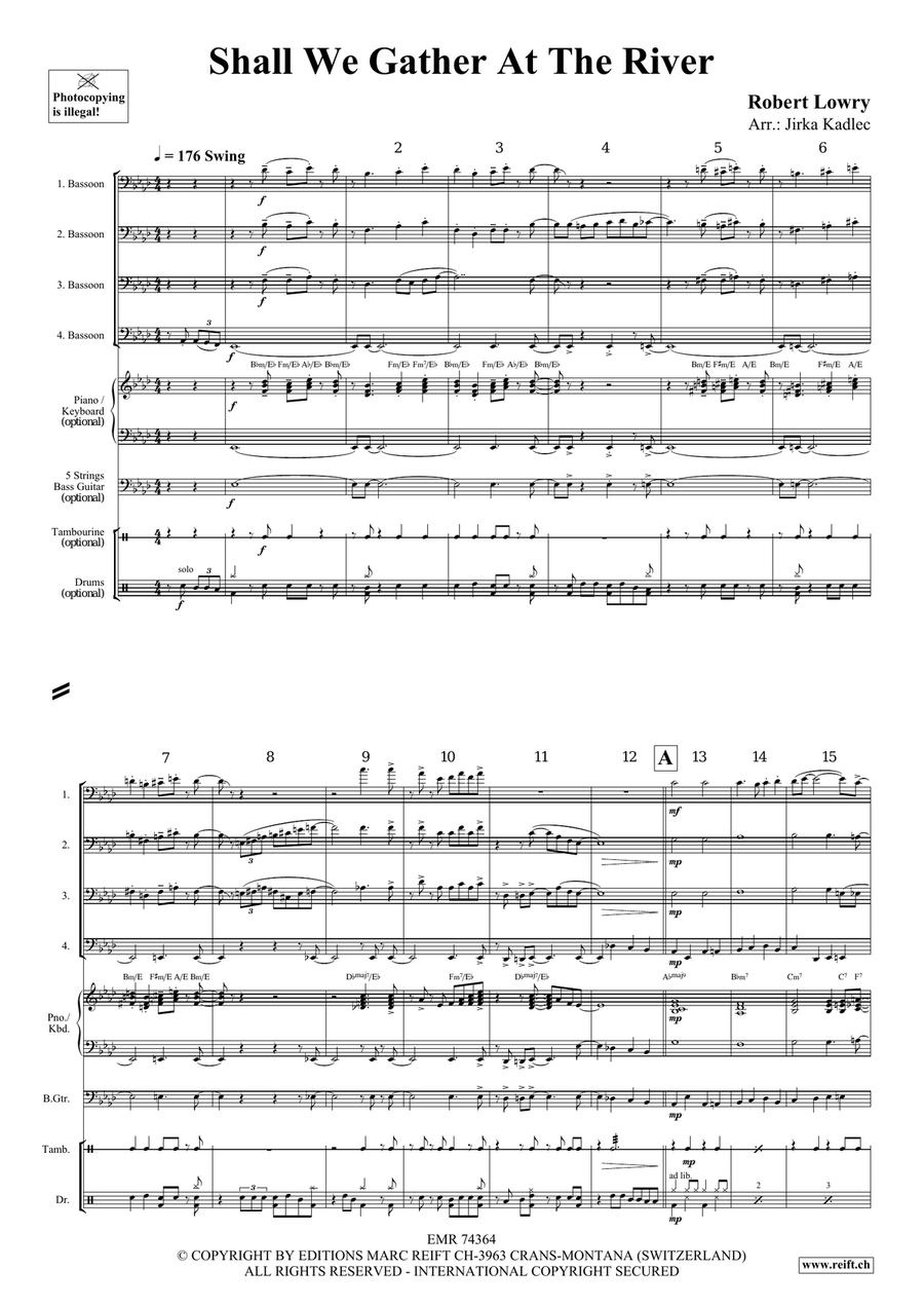 Shall We Gather At The River Bassoon Quartet scores gallery preview page 3