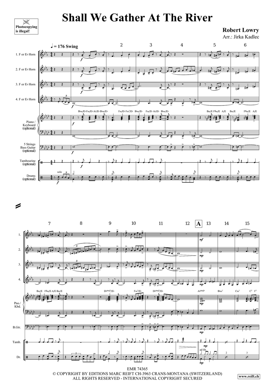 Shall We Gather At The River Horn scores gallery preview page 3