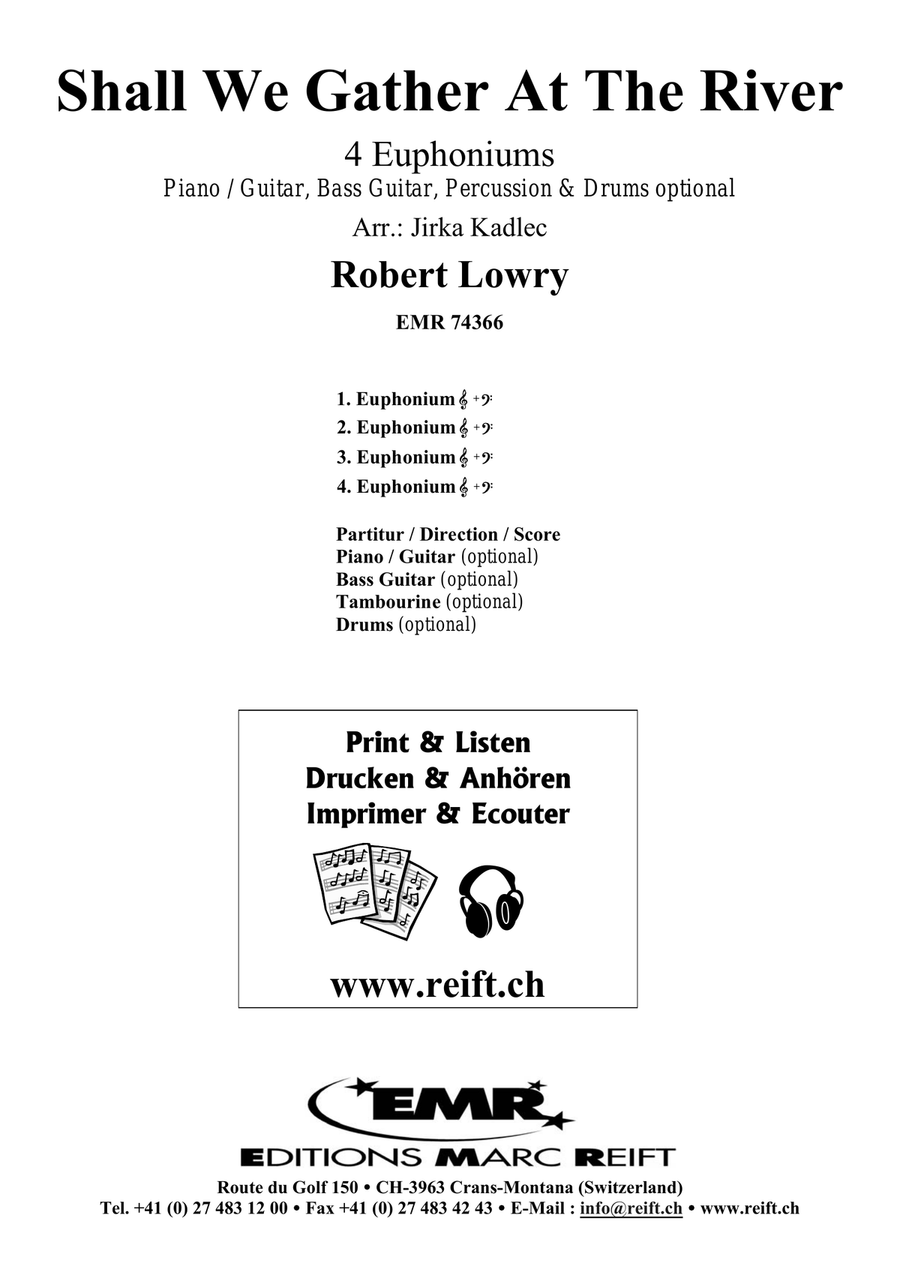Shall We Gather At The River Euphonium Quartet scores gallery preview page 2