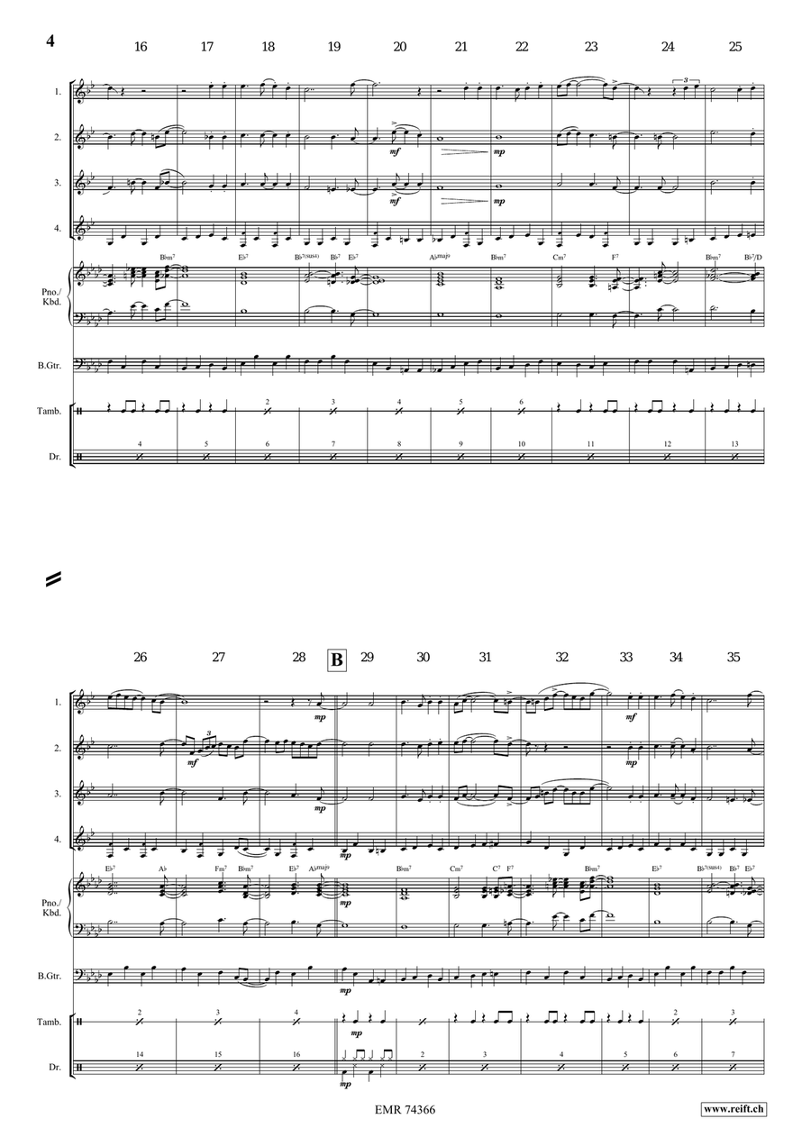 Shall We Gather At The River Euphonium Quartet scores gallery preview page 4