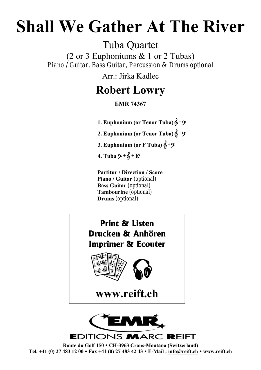 Shall We Gather At The River Tuba Quartet scores gallery preview page 2