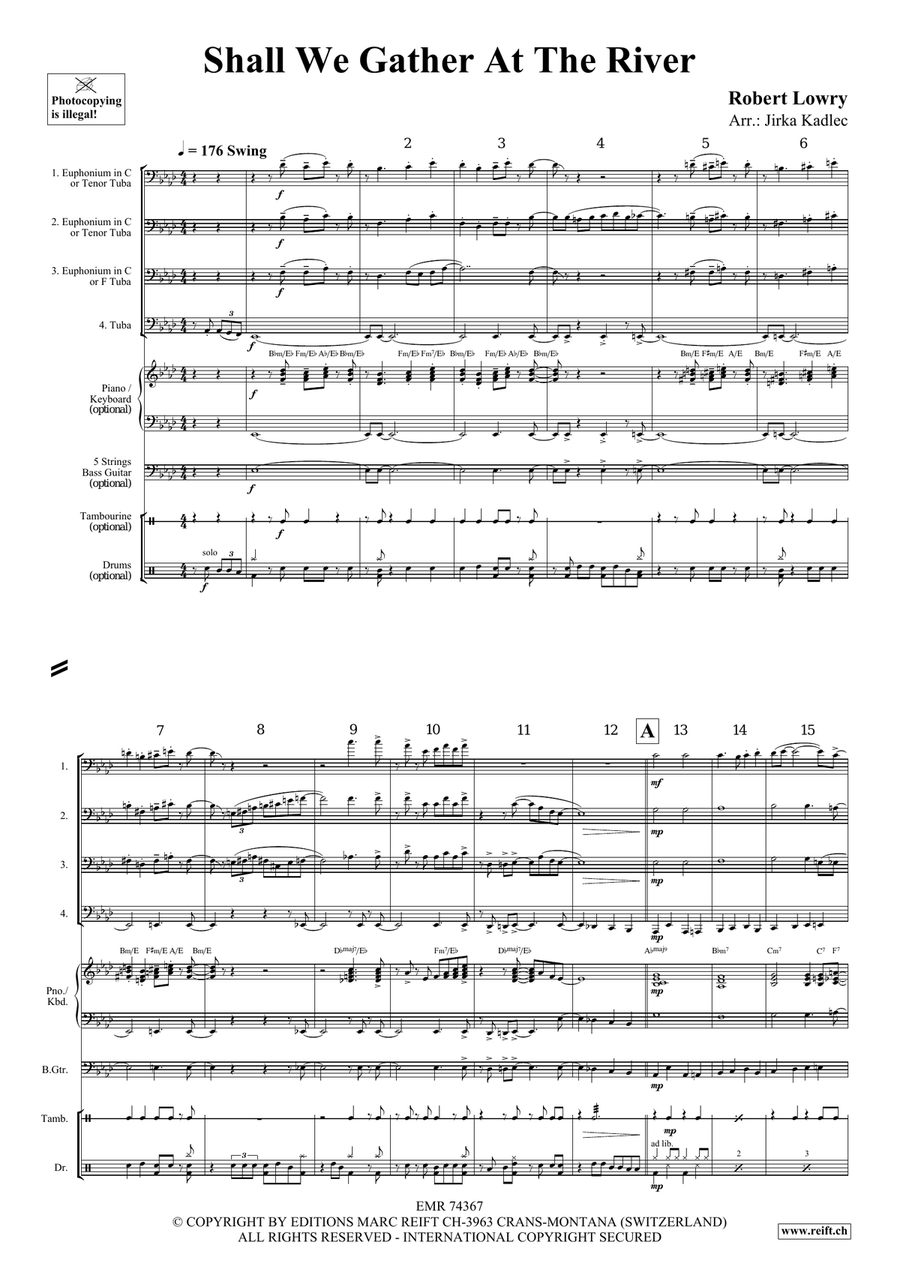Shall We Gather At The River Tuba Quartet scores gallery preview page 3