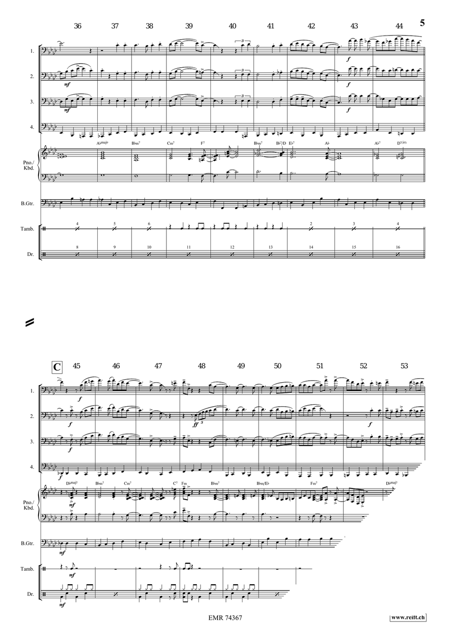 Shall We Gather At The River Tuba Quartet scores gallery preview page 5