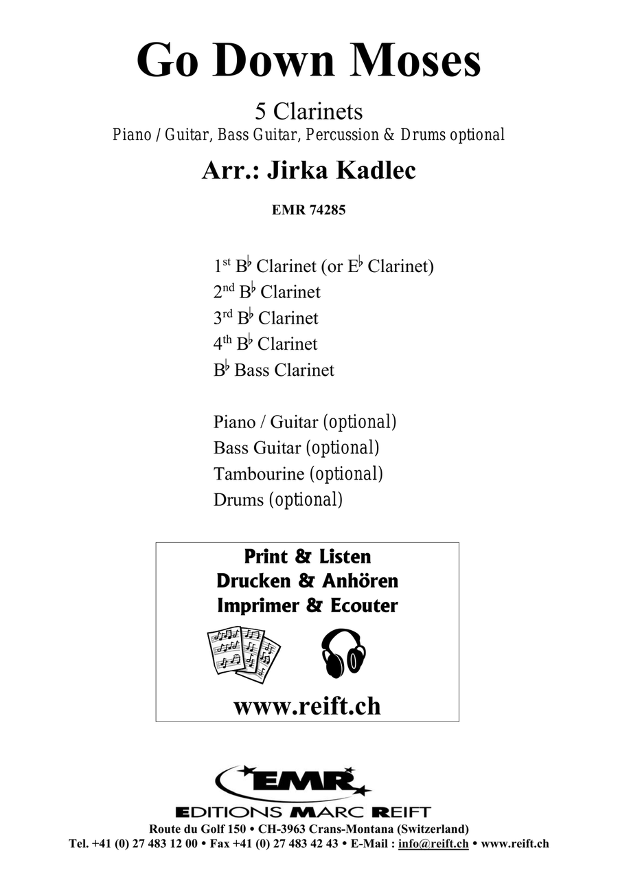 Go Down Moses Go Down Moses Clarinet Quintet scores gallery preview page 2